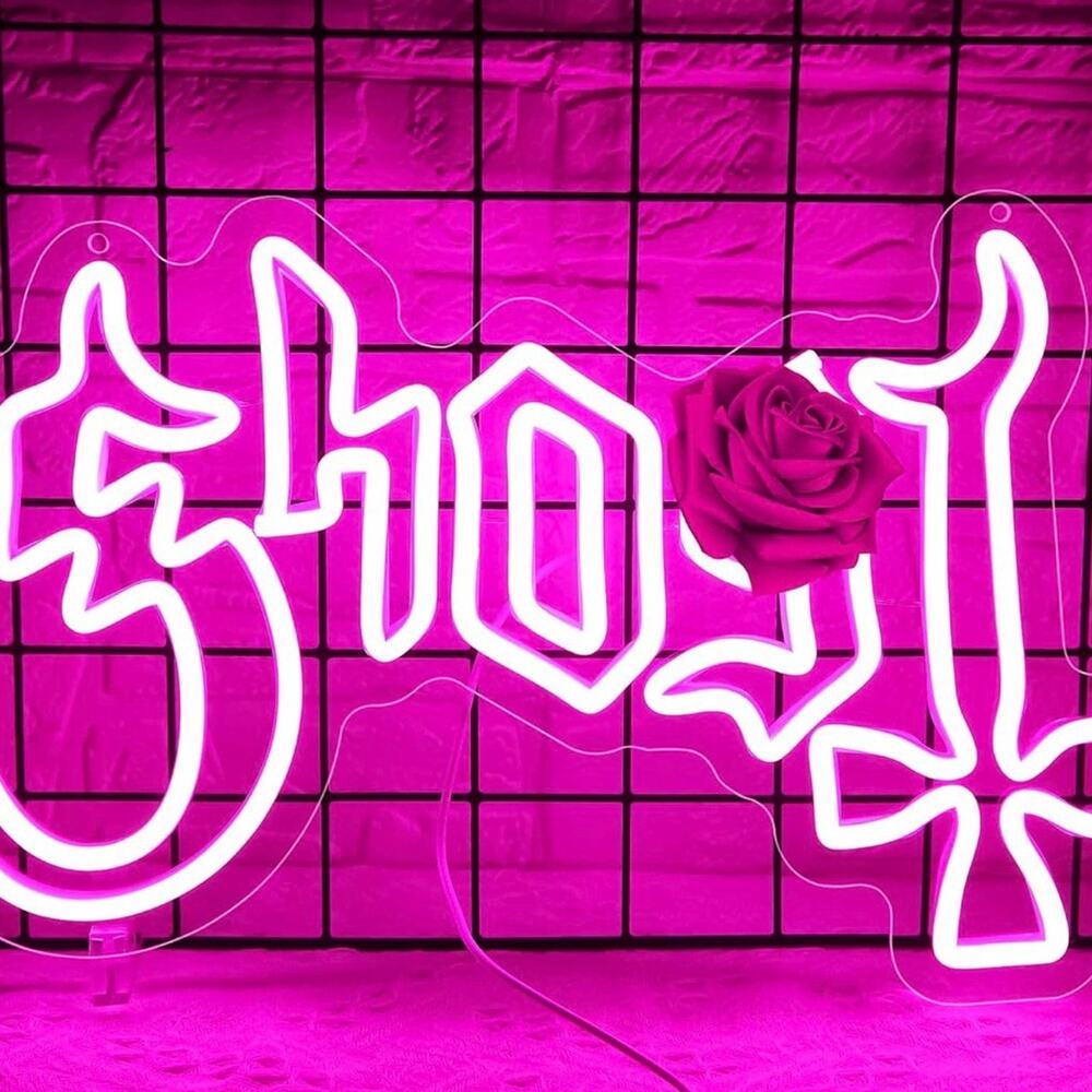 Ghost Neon Sign Heavy Metal Band Night Light Room Wall Decor